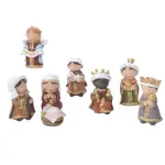 Les 8 petits santons (hauteur 8 cm) de benoit