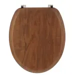 Abattant wc 18 pouces imitation bois marron