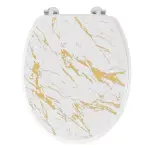 Abattant wc 18 pouces mdf effet marbre aquamarbre blanc