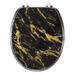 Abattant wc 18 pouces mdf effet marbre aquamarbre noir