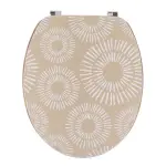 Abattant wc 18 pouces mdf ethnic spirals beige