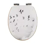 Abattant wc frein de chute 18 pouces mdf envole blanc