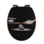 Abattant wc frein de chute 18 pouces mdf plenitude noir