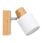Applique murale bois (h14, 5 cm) tissu blanche Applique murale bois (h14, 5 cm) tissu blanche