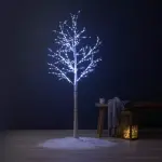 Arbre lumineux 400 micro led (h150 cm) bouleau wills blanc froid