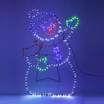 Bonhomme de neige 246 led (h79 cm) néon effet flash multicolore Bonhomme de neige 246 led (h79 cm) néon effet flash multicolore