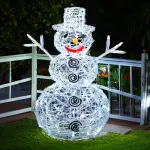 Bonhomme de neige lumineux 96 led (h60 cm) edmond blanc froid Bonhomme de neige lumineux 96 led (h60 cm) edmond blanc froid