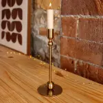 Bougeoir de nol en mtal (h23 cm) art dco dor
