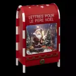 Boule à neige lumineuse 12 led (h40 cm) boîte aux lettres du père noël Boule à neige lumineuse 12 led (h40 cm) boîte aux lettres du père noël