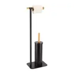 Brosse et drouleur papier toilette bambou noir