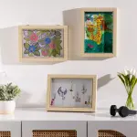 Cadre � dessin mural a4 th�a beige