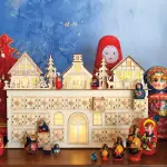 Calendrier de l'avent lumineux  remplir maison dcore en bois