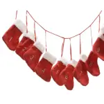 Calendrier de l'avent  remplir chaussettes de nol rouge