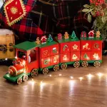 Calendrier de l'avent  remplir petit train rouge et vert