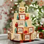 Calendrier de l'avent � remplir sapin festif multicolore