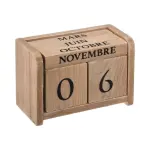 Calendrier perpetuel en bois (h7, 5 cm) colonial