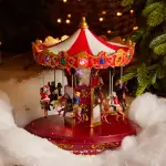 Carrousel lumineux, anim et musical (h25 cm) souvenirs d?hiver