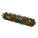 Centre de table 4 photophores (45 cm) baies sauvages et nature Centre de table 4 photophores (45 cm) baies sauvages et nature