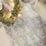 Chemin de table dcoratif (300 x 28 cm) fort naturel