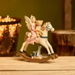 Cheval  bascule (h20 cm) fe et ourson de nol