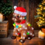 Chien lumineux 100 led (h42 cm) bouledogue multicolore Chien lumineux 100 led (h42 cm) bouledogue multicolore