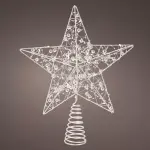 Cimier de sapin lumineux angie argent et blanc chaud Cimier de sapin lumineux angie argent et blanc chaud