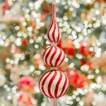 Cimier de sapin en verre auréa rouge Cimier de sapin en verre auréa rouge