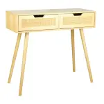 Console 2 tiroirs bois (h72 cm) amlia beige