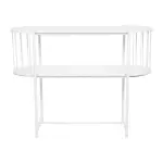 Console bois et m�tal 2 niveaux (h75 cm) octave blanche