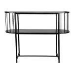 Console bois et métal 2 niveaux (h75 cm) octave noire Console bois et métal 2 niveaux (h75 cm) octave noire