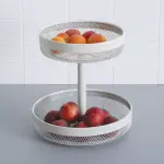 Corbeille  fruits mtal (h31 cm) mayaj beige