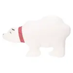 Coussin de nol bouclette (65 x 37 cm) ours polaire blanc