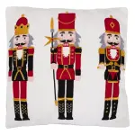 Coussin de no�l carr� (45 x 45 cm) soldat casse - noisette multicolore