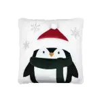 Coussin de noël carré velours (45 x 45 cm) edgard pingouin blanc Coussin de noël carré velours (45 x 45 cm) edgard pingouin blanc
