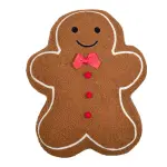 Coussin de nol rectangulaire (40 x 50 cm) dlice pain d'pices marron