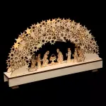 Cr�che de no�l compl�te et lumineuse (h19 cm) sainte - am�lie