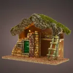 Cr�che de no�l vide et lumineuse (hauteur 24 cm) saint - clotaire