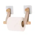 Drouleur de papier toilette adhsif easy chic simili cuir beige