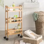 Desserte 3 niveaux bambou (h74, 5 cm) pia naturel