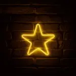 Enseigne lumineuse non  piles (h26, 8 cm) toile jaune