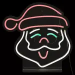 Enseigne lumineuse usb (h35 cm) n�on t�te de p�re no�l multicolore