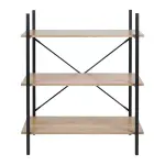 �tag�re 3 niveaux bois et m�tal (h96. 5 cm) lola noire