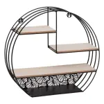 Etagère déco ronde métal (h36 cm) théo noir Etagère déco ronde métal (h36 cm) théo noir