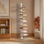 Etagre de rangement 10 niveaux (h150 cm) bibliothque book blanc