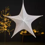 Etoile de no�l � suspendre (d65 cm) christmas paillet� iris�