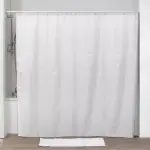 Grand rideau de douche  anneaux (240 x 200 cm) uni blanc