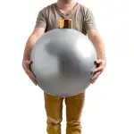 Grande boule de nol gonflable (d45 cm) argent