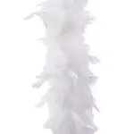 Guirlande boa en plumes (184 cm) douceur blanc