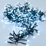 Guirlande lumineuse 11 m 1512 led c�ble noir boa blanc froid