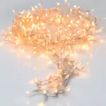 Guirlande lumineuse 11 m 500 led c�ble transparent luxe blanc chaud